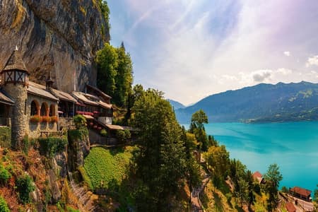 Beatus Caves, Panoramic Bridge, Nature Park Blue Lake and Lake Thun Cruise