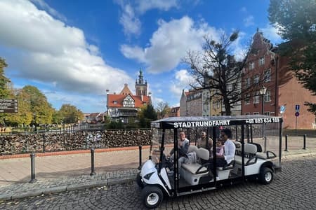 Gdansk: 2H City Sightseeing Tour by Buggy/Golf cart LIVE GUIDED