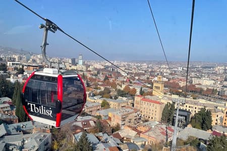 New Cable Car Mtatsminda with Three Lagidze Lemonade Tasting