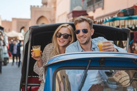 Marrakech Tuk Tuk City Tour – Privé met pick-up en drankjes
