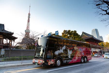 Tokio: 70 min. Open Top Sightseeing Busfahrt - Bay Course & City Course