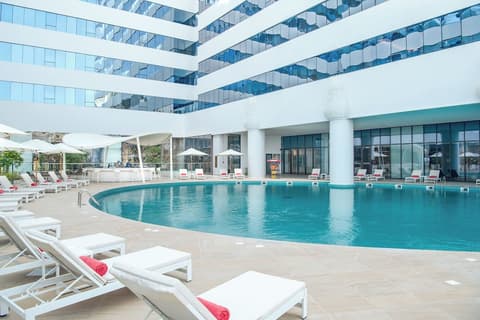 Al Jaddaf Rotana Suite Hotel, View from room