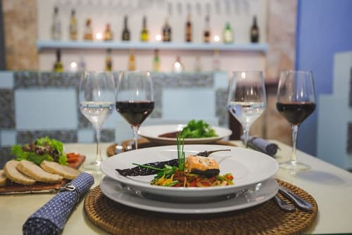 Chez Waffle Hotel, Food and drink